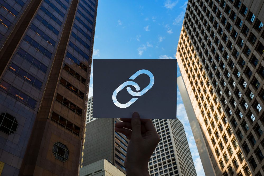 muž odkazuje na linkbuilding