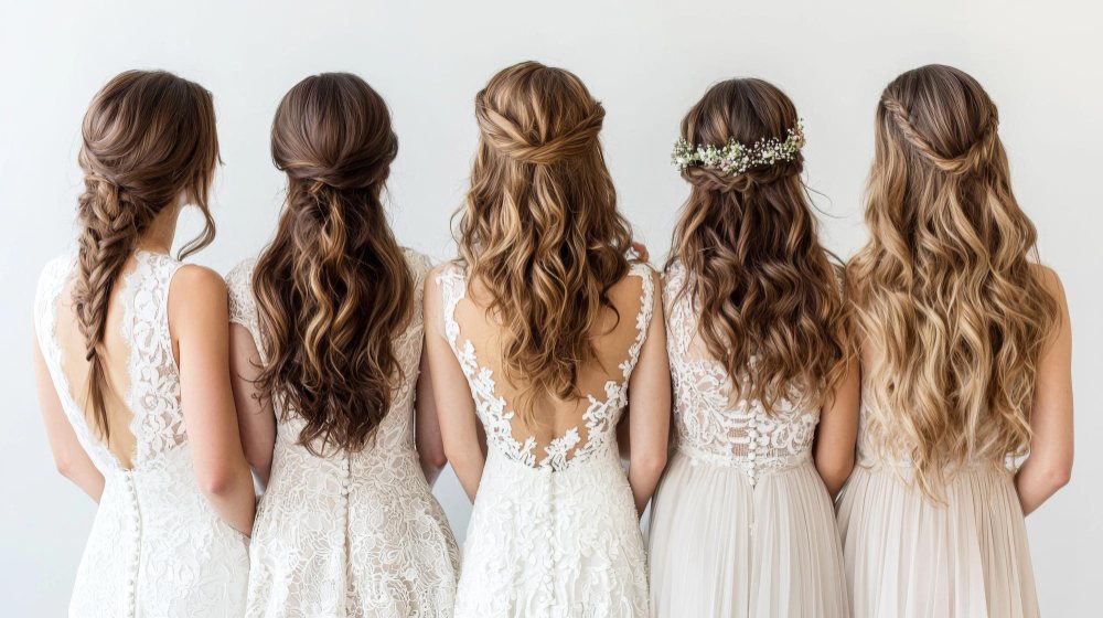 svadobné účesy pre rozpustené vlasy