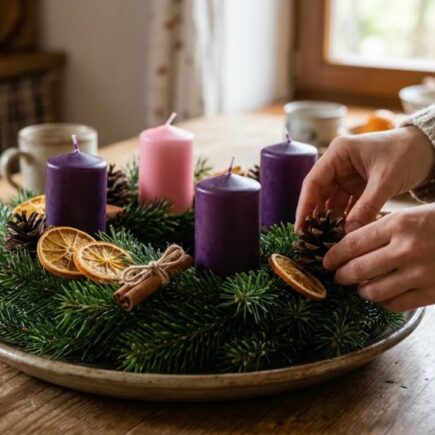 ako urobiť adventný veniec doma